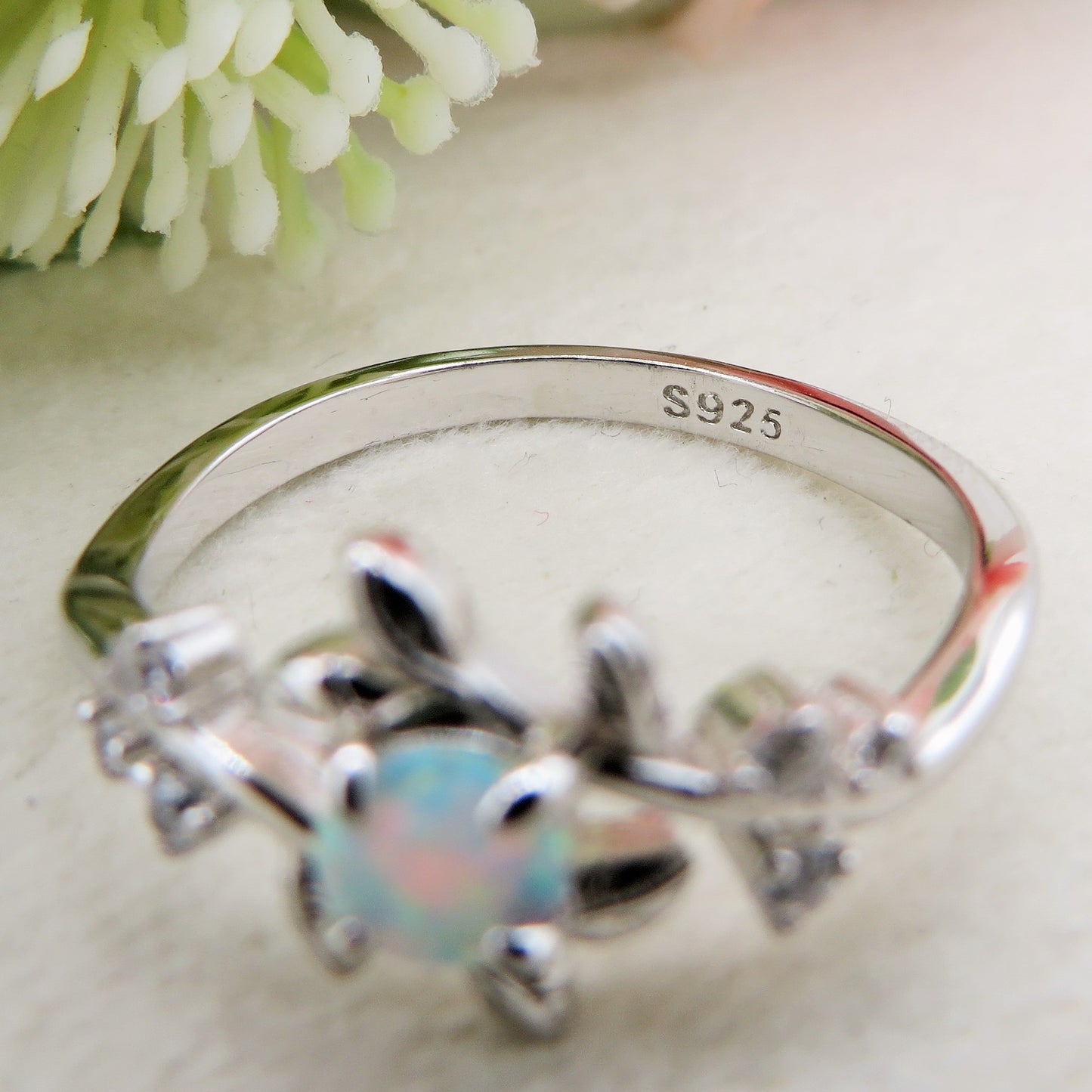 HALO - ARGENTO 925 ~ Anello con opalite