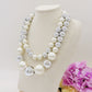 MAXI PEARLS BICOLOR -  Collana perle XL girocollo degrade'