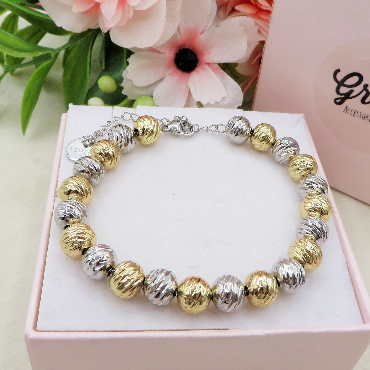 Bracciale Pallini MILLELUCI Argento - Oro - Rose gold ~ Bracciale UNISEX in ACCIAIO INOSSIDABILE