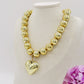 MAXI PEARLS BIG LOVE -  Collana perle XL + cuore' BOMBE'