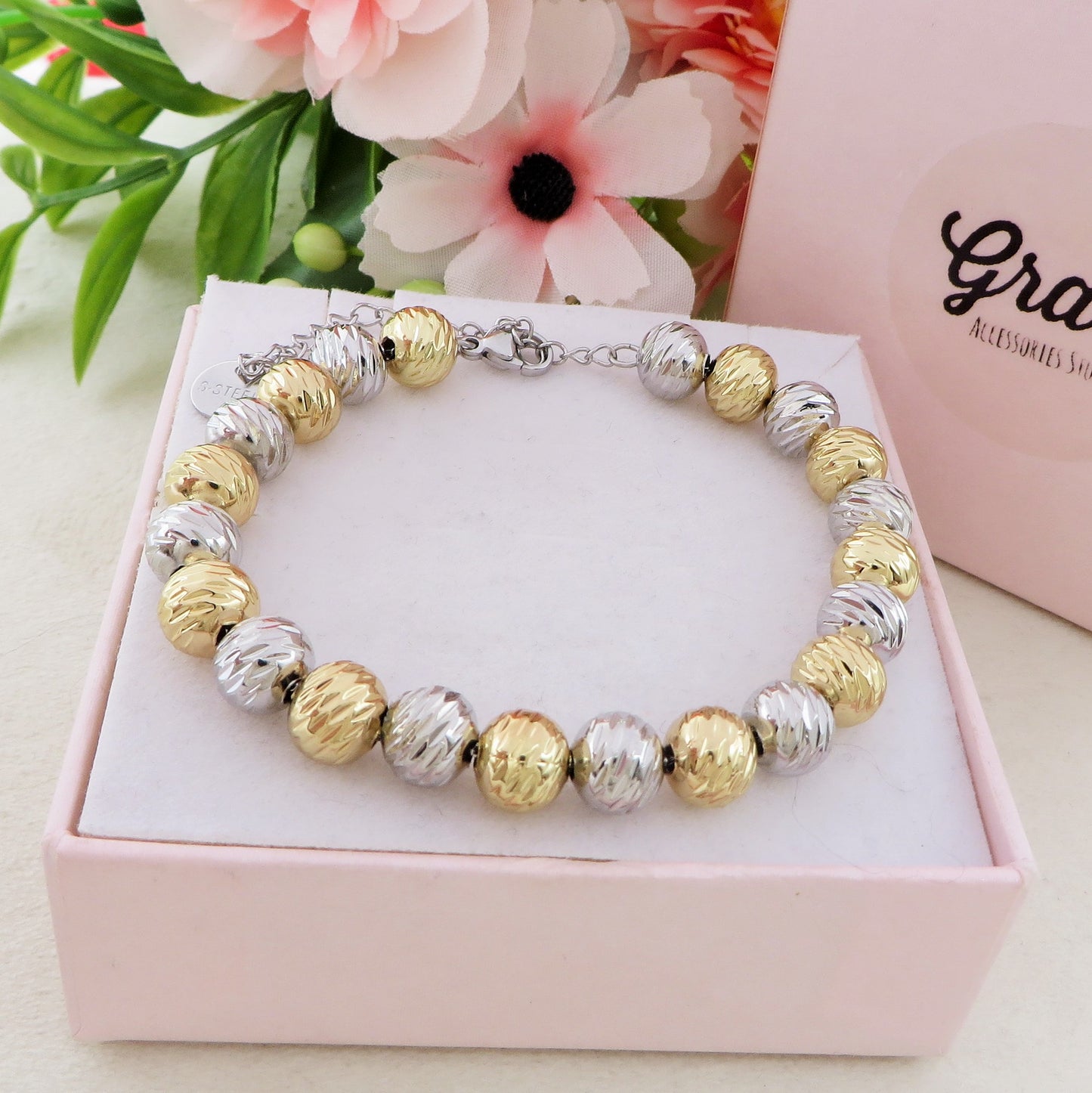 Bracciale Pallini MILLELUCI Argento - Oro - Rose gold ~ Bracciale UNISEX in ACCIAIO INOSSIDABILE