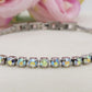 ALICIA NEW COLOURS ~ Bracciale tennis in ACCIAIO INOSSIDABILE con Cubic Zirconia