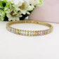 JULIANNE ~ BRACCIALE Tennis 9 Colori - in ACCIAIO INOSSIDABILE con Cubic Zirconia Taglio baguette