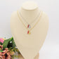 SACRED LUCKY ~ Collana charms cuore sacro e cornetto - ACCIAIO  inossidabile