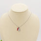 SACRED LUCKY ~ Collana charms cuore sacro e cornetto - ACCIAIO  inossidabile