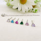 SHINY HEARTS Set 6 orecchini - ACCIAIO INOSSIDABILE - 6 Orecchini effetto saliscendi con cubic zirconia a cuore