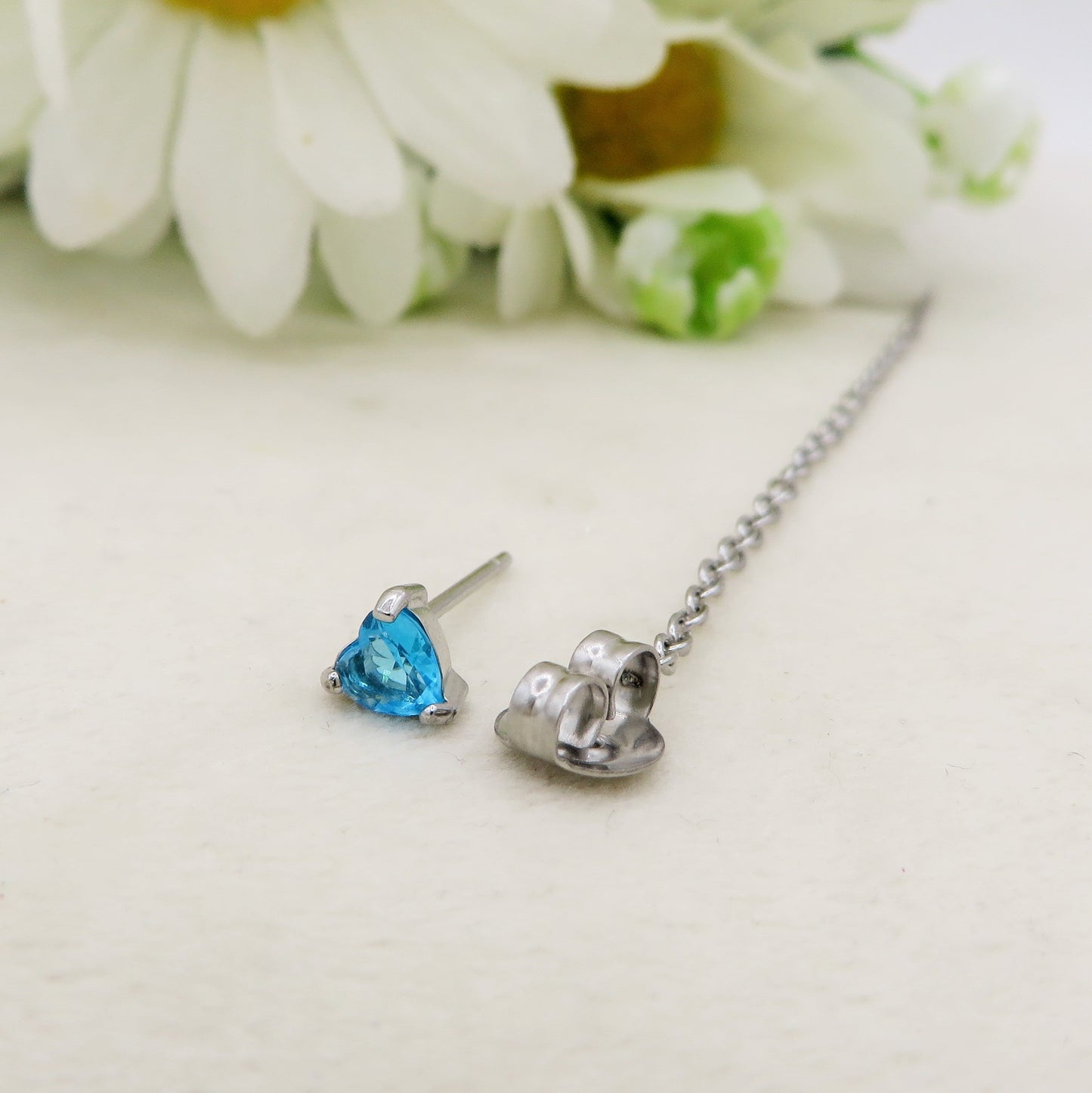 SHINY HEARTS Set 6 orecchini - ACCIAIO INOSSIDABILE - 6 Orecchini effetto saliscendi con cubic zirconia a cuore