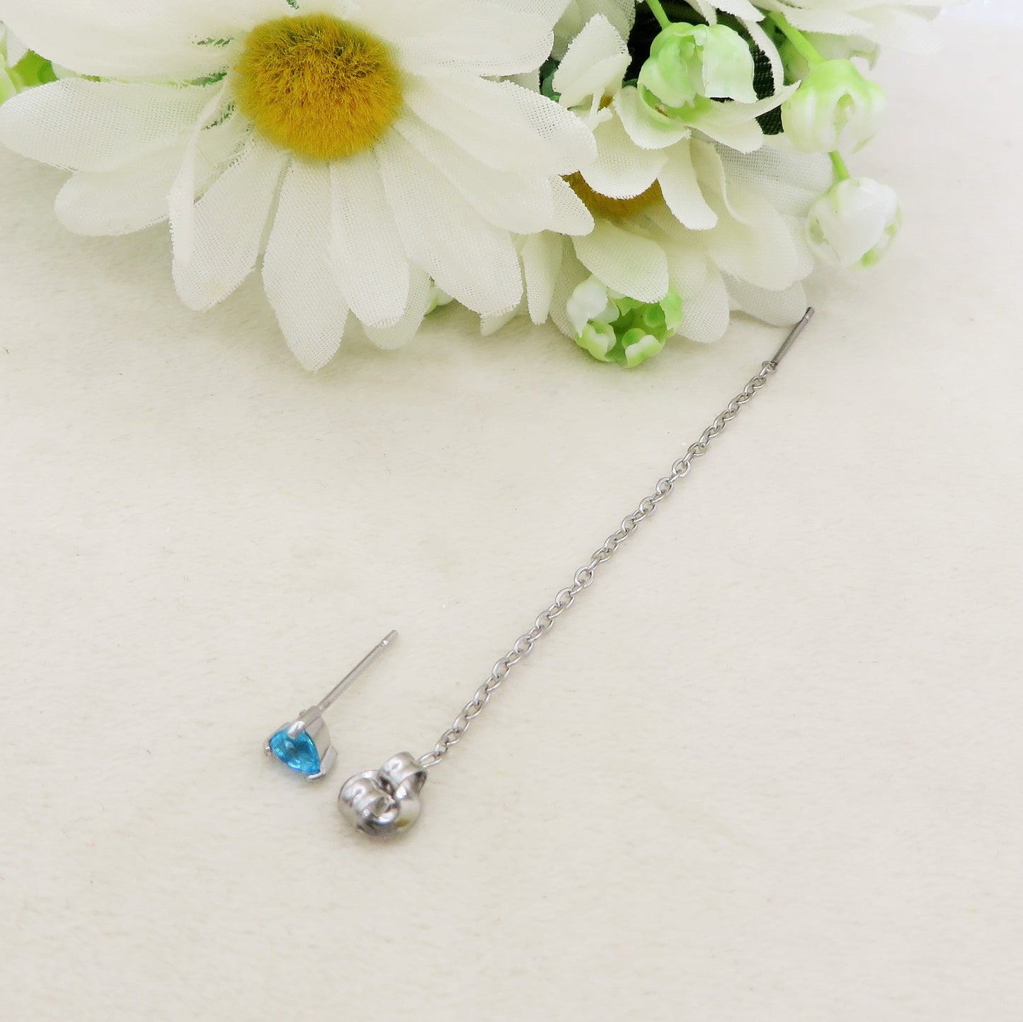SHINY HEARTS Set 6 orecchini - ACCIAIO INOSSIDABILE - 6 Orecchini effetto saliscendi con cubic zirconia a cuore