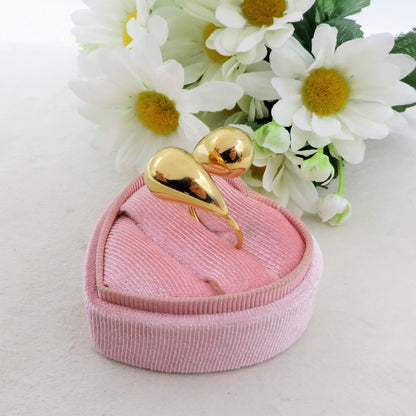 DROP ~ Anello regolabile in ACCIAIO INOSSIDABILE a goccia