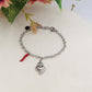 SACRED LUCKY ~ Bracciale ACCIAIO INOSSIDABILE con cuore sacro e cornetto