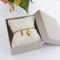 SACRED LUCKY ~ Bracciale ACCIAIO INOSSIDABILE con cuore sacro e cornetto