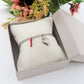 SACRED LUCKY ~ Bracciale ACCIAIO INOSSIDABILE con cuore sacro e cornetto