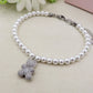 TEDDY CRYSTAL PEARLS - Bracciale perle con orsetto zirconato