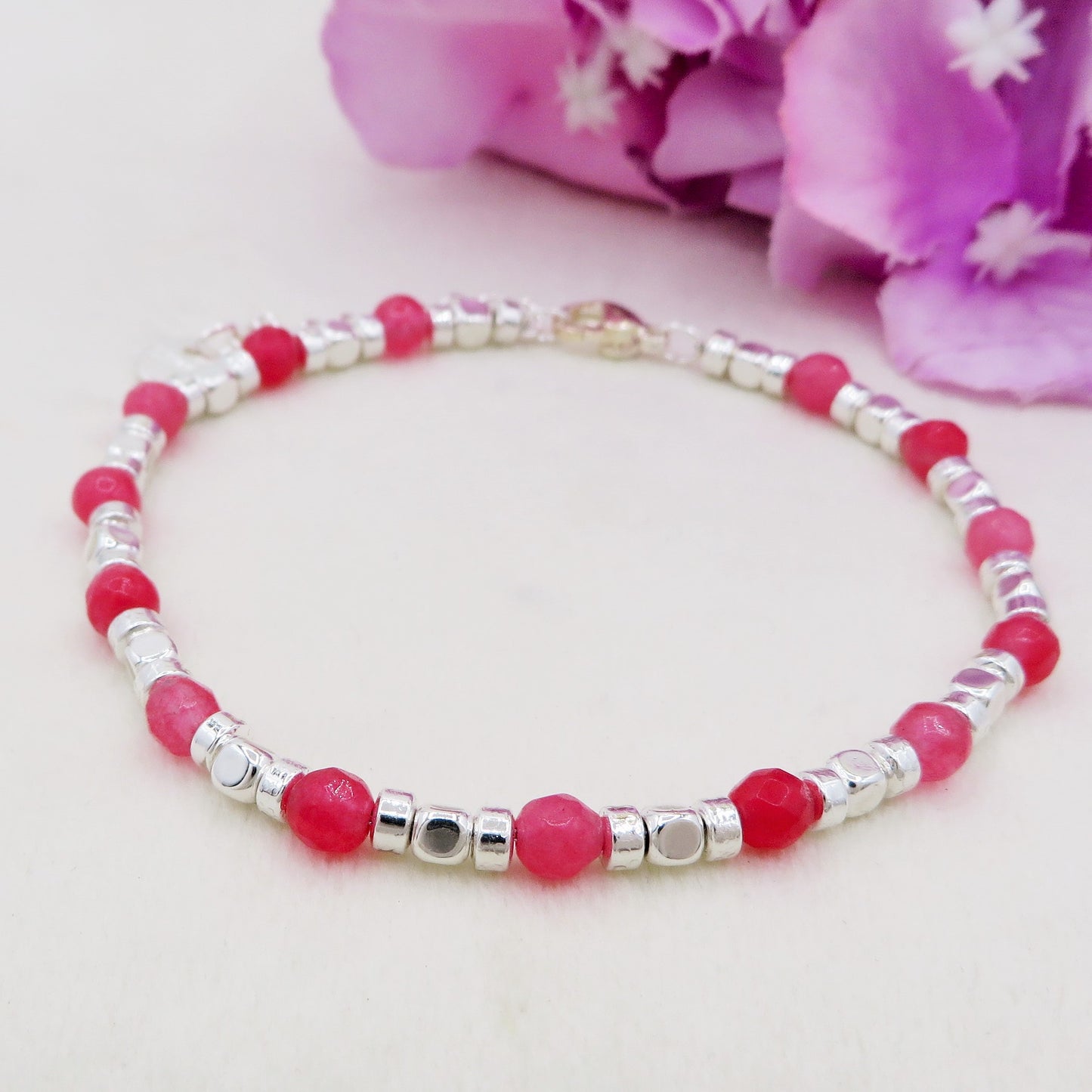 CUBETTI COLOURS  - bagnato ARGENTO ~ Bracciale UNISEX in ACCIAIO INOSSIDABILE