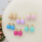 DROP SPRING COLOURS - ACCIAIO  inossidabile ~ Paio Orecchini goccia bombe' smaltati