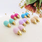 DROP SPRING COLOURS - ACCIAIO  inossidabile ~ Paio Orecchini goccia bombe' smaltati