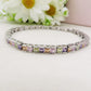 JULIANNE rainbow ~ ACCIAIO INOSSIDABILE- GIROCOLLO  e BRACCIALE a scelta CON ZIRCONI taglio BAGUETTE