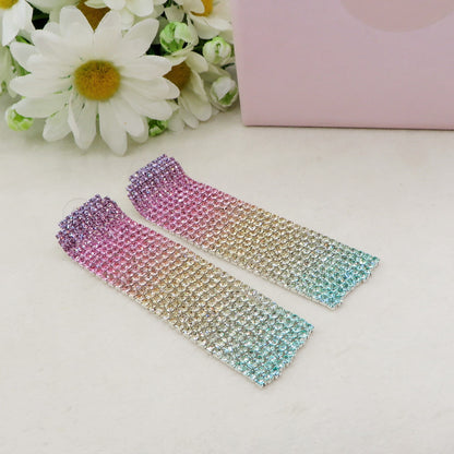 DESTINY spring rainbow ~ Orecchini a cascata in Cubic Zirconia