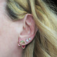 MINI CHERRIES HEART ~ Orecchini Ciliegie a cuore lobo in ACCIAIO inossidabile + cubic zirconia