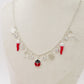 GOOD LUCK Collana bagnato ARGENTO ~ in ACCIAIO INOSSIDABILE con charms portafortuna