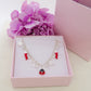 GOOD LUCK Collana bagnato ARGENTO ~ in ACCIAIO INOSSIDABILE con charms portafortuna