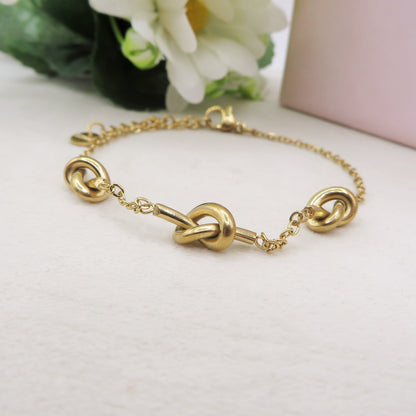 ALBA 3 NODI ~ Acciaio Inossidabile - Bracciale donna e uomo con nodi