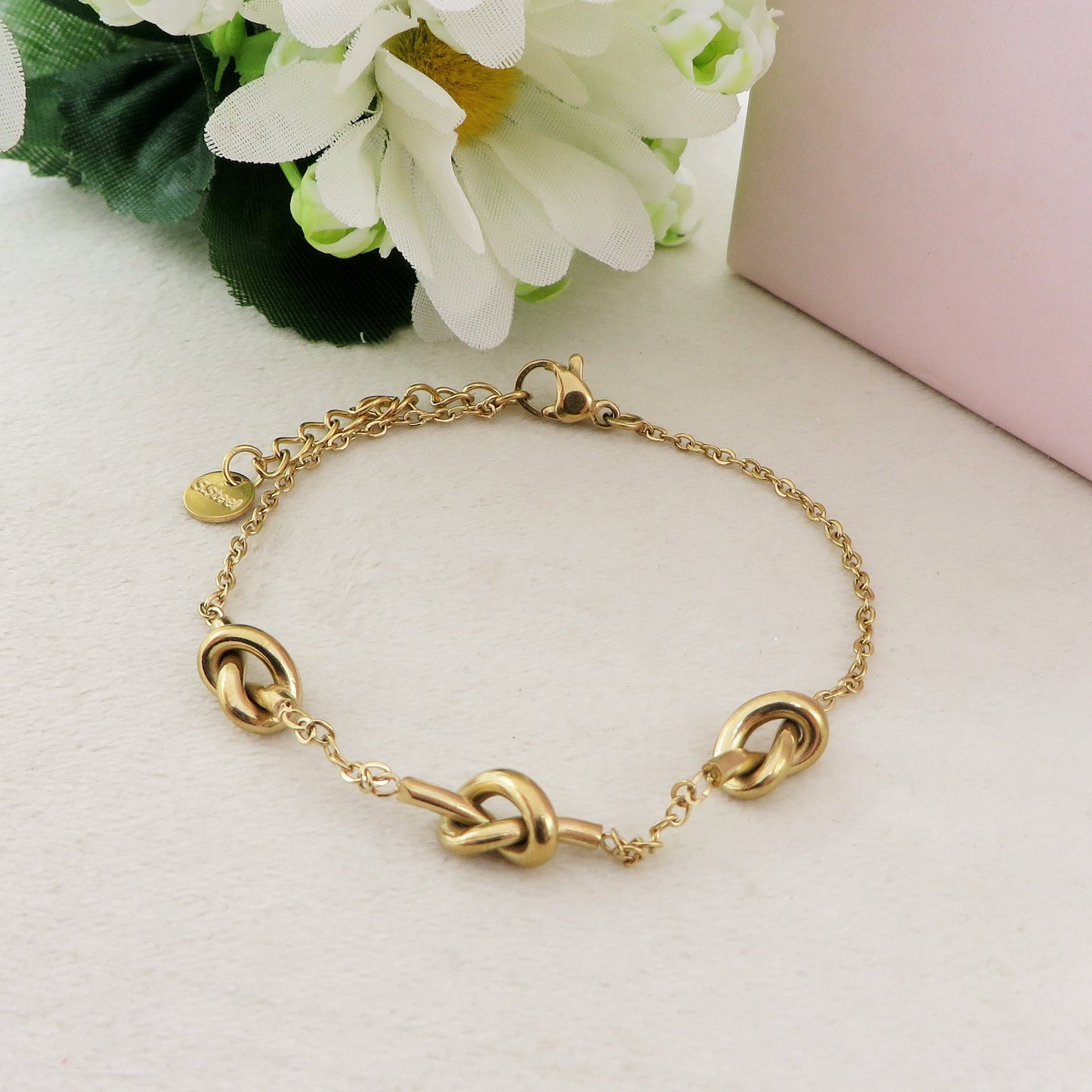 ALBA 3 NODI ~ Acciaio Inossidabile - Bracciale donna e uomo con nodi