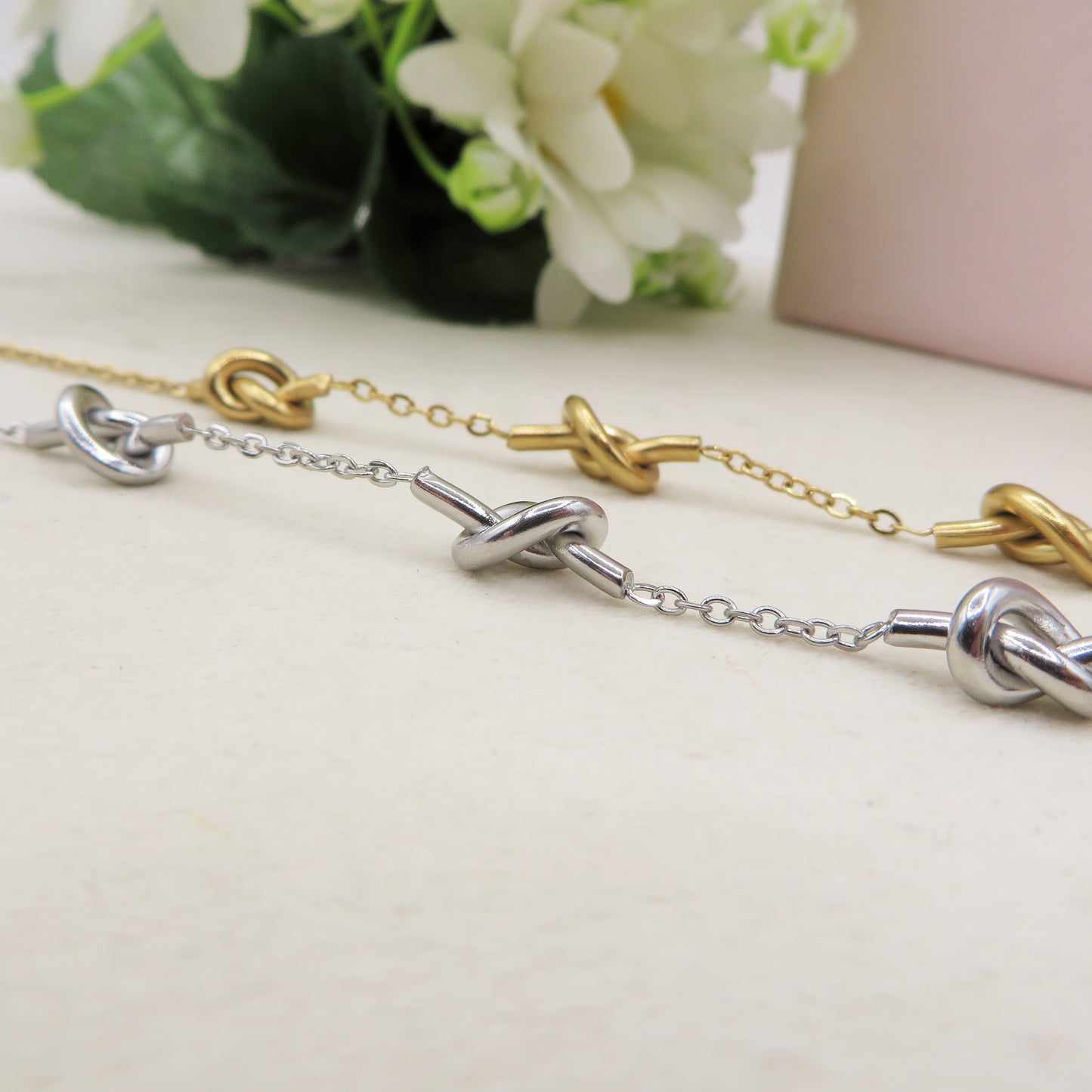 ALBA 3 NODI ~ Acciaio Inossidabile - Bracciale donna e uomo con nodi