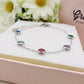 HEATHER ~ ACCIAIO INOSSIDABILE - bracciale con punti luce in Cubic Zirconia rotondi