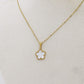 LILY  big Flower ~ ACCIAIO INOSSIDABILE Collana fiore pendente in madreperla