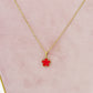 LILY  big Flower ~ ACCIAIO INOSSIDABILE Collana fiore pendente in madreperla