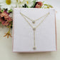 HEATHER - ACCIAIO INOSSIDABILE- Collana cravattina con cubic zirconia
