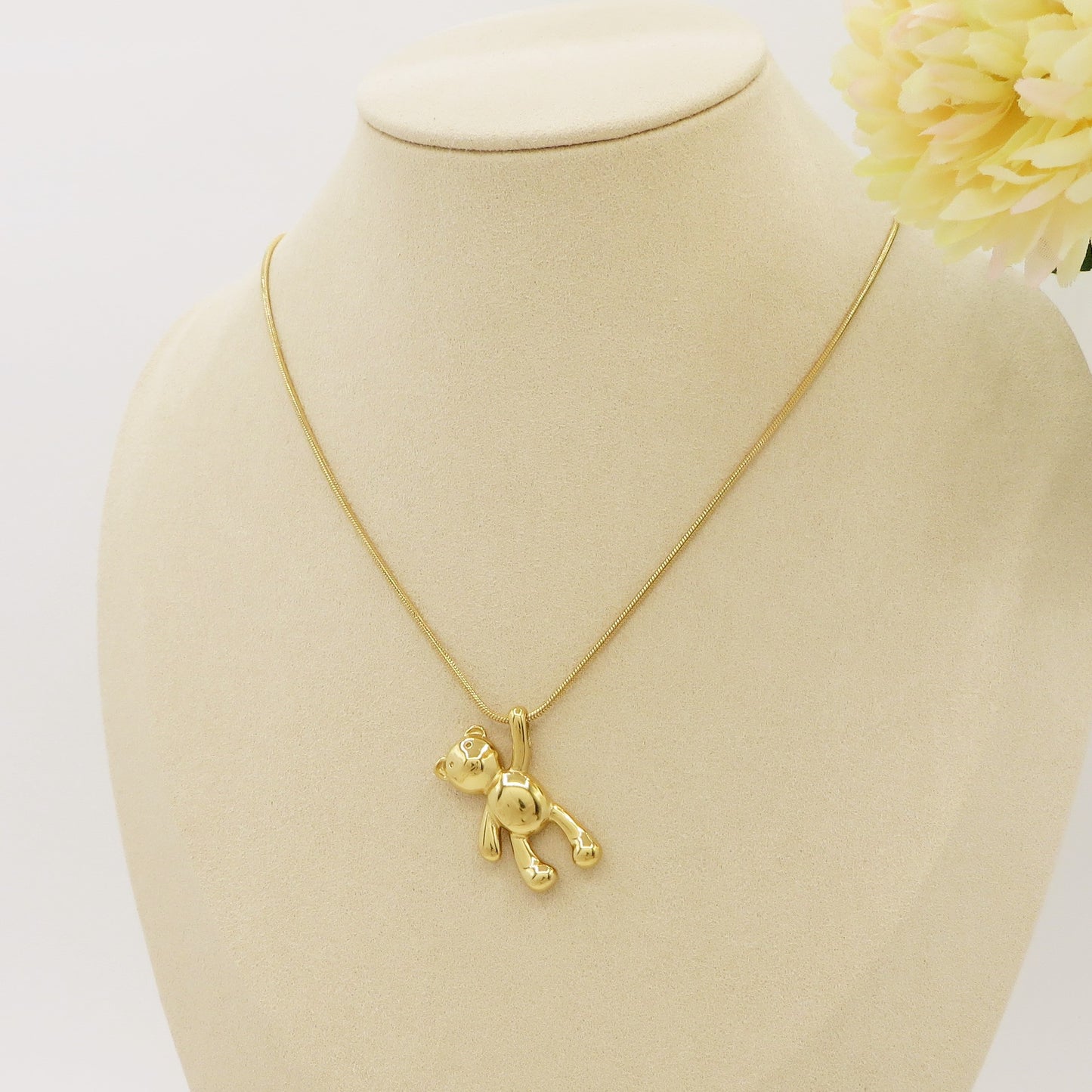 THEA - Collana teddy pendente orsetto in Acciaio inossidabile