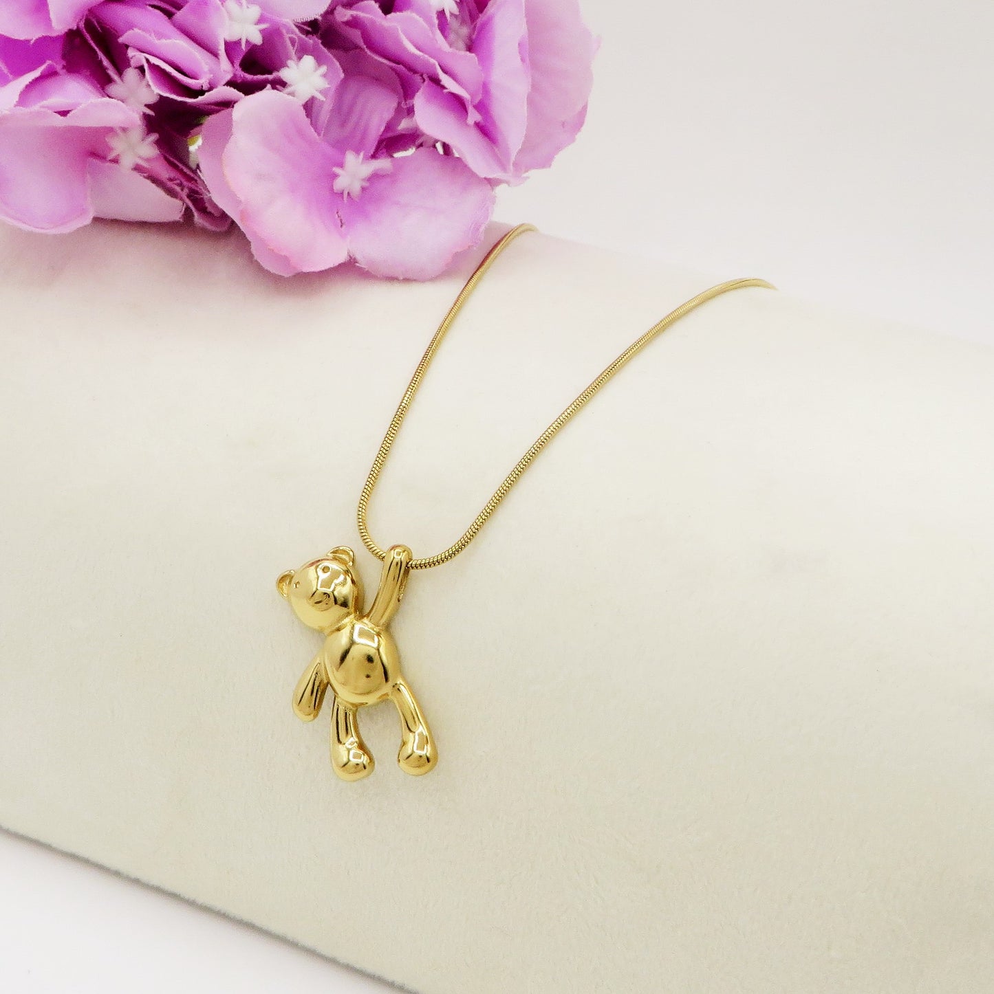 THEA - Collana teddy pendente orsetto in Acciaio inossidabile