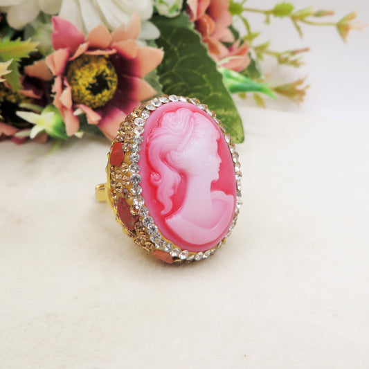 VERSAILLES - Anello con cammeo, pietre naturali e Cubic Zirconia