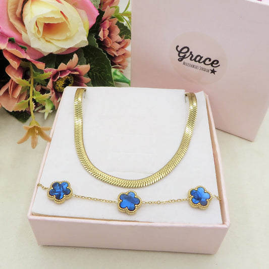 PARURE ORO - REGALO - Collana & Bracciale 12 colori