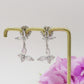 MARIPOSA SET ~ Girocollo  + ORECCHINI con farfalle zirconate in ACCIAIO INOSSIDABILE e cubic zirconia