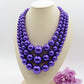 TRIPLE MAXI PEARLS  - Collana tripla perle - 5  VARIANTI COLORE