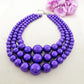 TRIPLE MAXI PEARLS  - Collana tripla perle - 5  VARIANTI COLORE