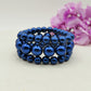 TRIPLE MAXI PEARLS - Bracciale triplo in maxi perle elasticizzato