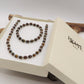 SET OCCHIO DI TIGRE Naturale - UOMO - Collana + Bracciale ACCIAIO inossidabile