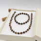 SET OCCHIO DI TIGRE Naturale - UOMO - Collana + Bracciale ACCIAIO inossidabile