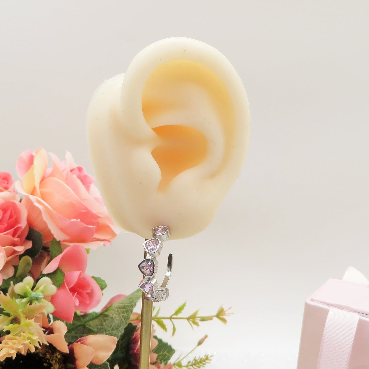 DESIRÉE hoops - ACCIAIO INOSSIDABILE orecchini a cerchio con cubic zirconia