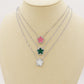 LILY  big Flower ~ ACCIAIO INOSSIDABILE Collana fiore pendente in madreperla