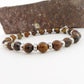 SET OCCHIO DI TIGRE Naturale - UOMO - Collana + Bracciale ACCIAIO inossidabile