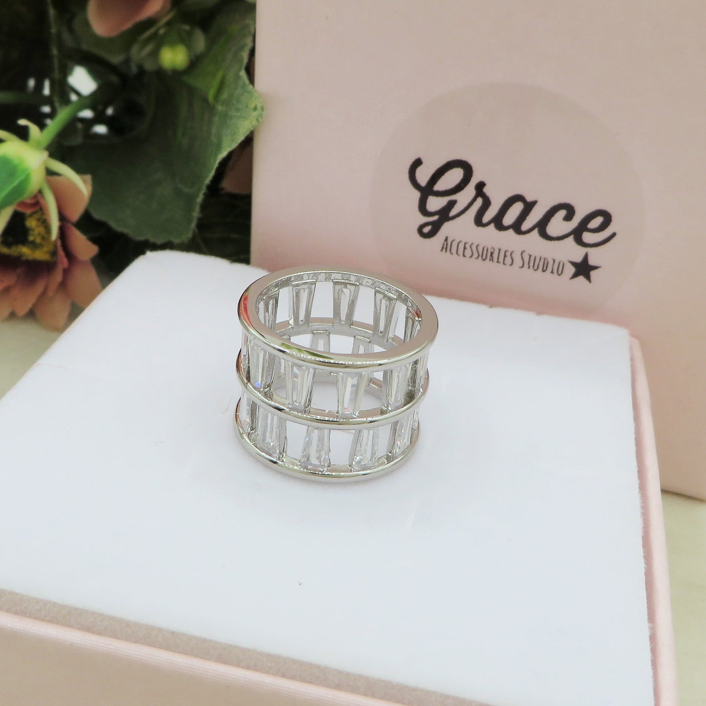 FERMA FOULARD ~ ZIRCONIA BAGUETTE