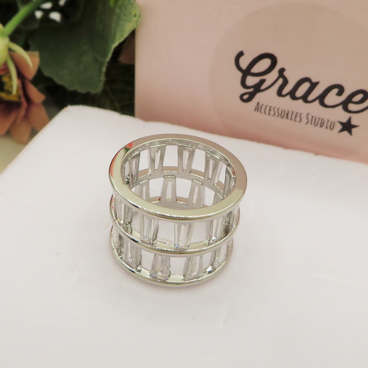 FERMA FOULARD ~ ZIRCONIA BAGUETTE