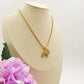 BUBBLE LUXURY INITIAL ~ Collana maxi iniziale bombata zirconata bubble + catena diamantata torchon + pendente a scelta