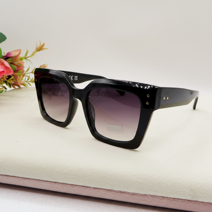 EMILIA - Occhiali da sole MAXI con effetti geometrici  -  UV400 con custodia