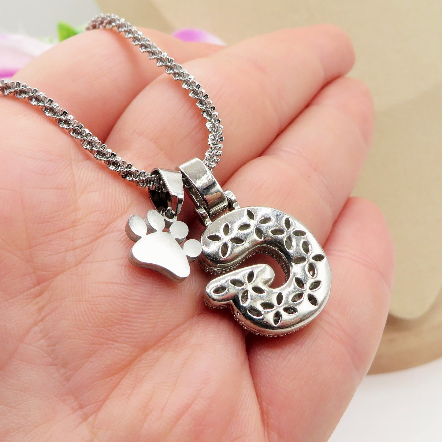 BUBBLE LUXURY INITIAL ~ Collana maxi iniziale bombata zirconata bubble + catena diamantata torchon + pendente a scelta